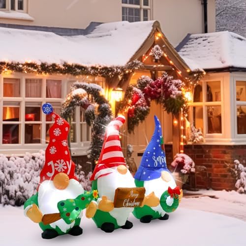 Sosation 7 FT Christmas Inflatable Gnome Decoration for Holiday Outdoor - Image 5