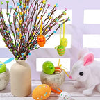 Juinte 30 Packs Easter Berry Garland Artificial Sprays Wire Spring Pip Berry Decorative Garland Picks Floral Pip Picks Stems for Easter Crafts Floral Arrangement Wreath Making - Image 4