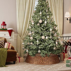 ELYKEN 42 Inch Woven Rattan Christmas Tree Collar, Stylish Seagrass & Water Hyacinth Xmas Tree Skirt for Artificial Trees, Wicker Tree Base Cover with Cord Cut-Out Farmhouse Tree Ring for Home Decor - Image 2