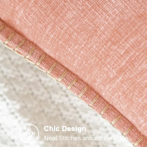 CaliTime Decorative Couch Throw Pillow Covers 22 X 22 Inches Dusty Pink - Image 3