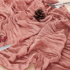 10 Pack Dusty Pink Cheesecloth Table Runner 120 Inch Boho Wedding Decor - Image 5