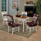 Christmas Chair Covers Set of 6 Xmas Tree Snowflakes Buffalo Plaid Stretch Parsons Chair Slipcovers for Winter Christmas Dining Room Decor Chair Seat Protectors(Christmas Red,6PCS) - Image 7