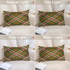 Batmerry Plaid Pillow Covers 12x20 Inch Set of 2, Tartan Wool Tartan Fabric Plaid Britain Clothing Material Scotland Double Sided Decorative Pillows Cases Throw Pillows Covers - Image 6