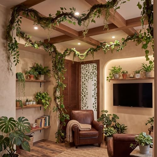 Giegxin 6 Pack Enchanted Forest Branch Vine, 75 Inch, Vines - Image 4