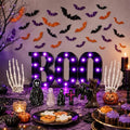 82Pcs Halloween Decorations Set, LED BOO Light, 3D Bats, Skeleton Hands by Unknown