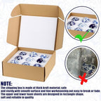 Vesici 9 Pcs Blue and White Ceramic Ball Decor,Vintage Style - Image 3