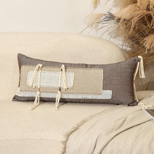 Boho Body Pillow Cover 12x28 Inches, Decorative Lumbar Throw Pillow Cushion Cover for Bed Couch Sofa, Farmhouse Pillowcase for Bedroom Living Room Home Décor - Image 2