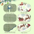Ridhi Basil Green Hand Block Print Cotton Christmas Tree Skirt 70 Inch - Image 5