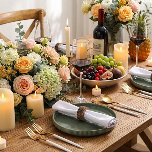 50 Pcs Wooden Bark Napkin Ring 1.18 Inch Handcrafted Wooden Napkin Holder Decorative Round Shaped Holders with Bark Edge Natural Design for Table Dining Parties Special Occasions Kitchen & Home Decor - Image 7
