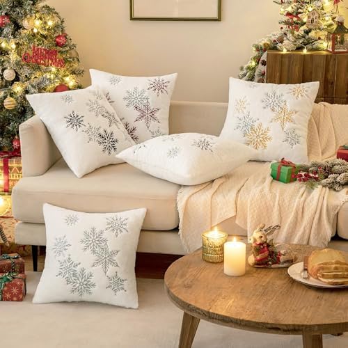 MIULEE Christmas Throw Pillow Covers Pack of 2 20×20 Inch, Black - Image 3
