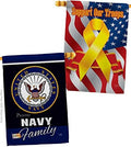 Navy Proudly Family House Flag - Pack Armed Forces USN Seabee United State American Military Veteran Retire Official Support Our Troops - Banner Small Garden Yard Gift Double-Sided 28 X 40 by Breeze+Decor