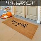 Hey Y'all Door Mat 48x24 Inch, Large Welcome Mat, Southern Coir Doormat - Image 3