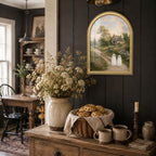 Wheatwin Halloween Artwork for Mantel Tabletop, Gold Arched Framed Wall Art - Image 3
