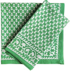 ATOSII Queen Green 100% Cotton Fall Cloth Designer Dinner Napkins, Handblock Print, Washable Durable Linen for Everyday Use Wedding Parties Outdoors Christmas Thanksgiving I 20 X 20 Inches I Set of 4 - Image 3