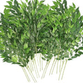 Artificial Italian Ruscus Greenery Stems, 20 Pack Faux Green Leaf Garland Branches Hanging Greenery Spray for Wedding Bouquet Arch Table Centerpiece Home Decor by WONICE