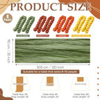 8 Pcs Fall Thanksgiving Cheesecloth Table Runner 118" Gauze Boho - Image 2