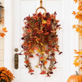 Riceshoot 7 Pcs Fall Hanging Basket Wreath for Front Door Outdoor by Zuqqaaoor