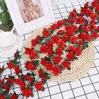 BLEUM CADE 12Pcs 16.4Ft Fake Flower Garland Artificial Rose Vines - Image 3