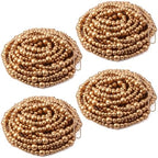Giegxin 4 Pcs 32.8 ft 4th of July Wooden Bead Garland Patriotic Hanging Garland Farmhouse Beads Decor for Independence Day Mantel Table Party Wall Home Decorations (Gold) by Giegxin