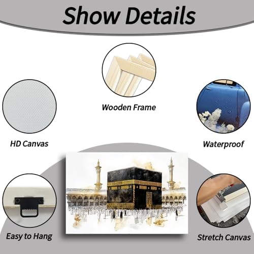 TIEHAOMAI Islamic Canvas Wall Art（Mosque-1,24x36inch (60x90cm) - Image 6