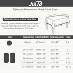 JIALE Gingham Tablecloth Rectangle Cotton Linen Fabric Checkered Table Cloth with Tassel Washable Wrinkle Free Buffalo Plaid Table Cover for Party Outdoor Picnic Kitchen Dining, Black White, 55x106 - Image 2