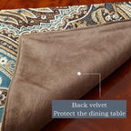 Luxury Vintage Design Table Runners 108 inches long Embroidery Jacquard Fabric with Multi-Tassels table runners for Dining Room Dresser Wedding holiday Party fireplace Decorations (Coffee, 12X108inch) - Image 6