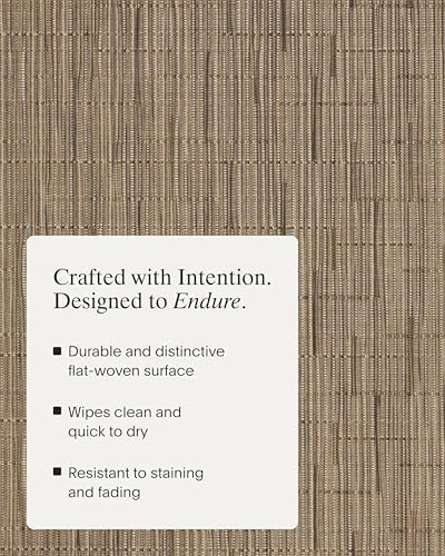 Chilewich Bamboo Placemats Set of 4, Woven Oval Placemats - Image 3