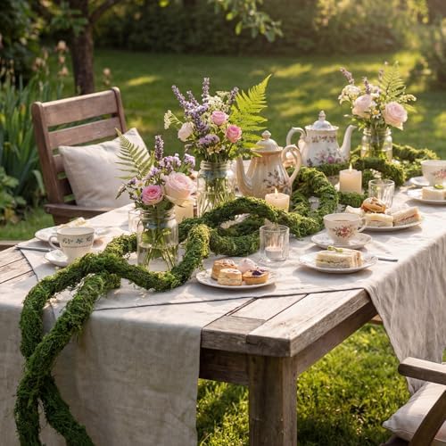 Janinka 4 Pcs 118in Large Bendable Artificial Tree Branches with Moss - Image 2