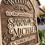 Personalized Bohemian Bloom Arch Wedding Welcome Sign - Custom 3D Wood Vertical Arched Entrance Board for Boho, Barn or Garden Venue - Multiple Sizes - Image 2