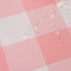 Cupuamon 2 Pack Waterproof Polyester Fabic Rectangle Checkered Tablecloth，60x120 Outdoor Table Cloth，Oil Stain Prevention Table Cloth for Pinics and Parties（Pink and White） - Image 5