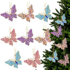 Yuntau 8 Pcs Crystal Christmas Hanging Ornaments, Butterfly - Image 2