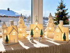 Christmas Decorations Indoor - 11 Pcs Ceramic Christmas Village Set - Image 4