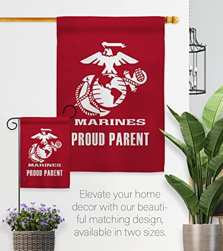 Proud Marine Parent House Flag - 2 pcs Pack Armed Forces Corps USMC Semper Fi United State American Military Veteran Retire Official - Banner Small Garden Yard Gift Double-Sided 28 X 40 - Image 7