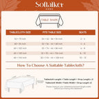 Softalker Fall Jacquard Rectangle Tablecloth, 60 x 120 Inch Rust - Image 7