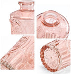Pink Bud Vases in Bulk 12, Vintage Small Vases for Flowers, Clear Mini Glass Vase for Centerpieces, Decorative Embossed Flower Vase for Wedding Table Decoration, Baby Shower, Birthday Party - Image 6
