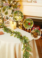 Christmas Garland with Lights, 6Ft Prelit Garland, Battery Operated, 2 Pack - Image 3