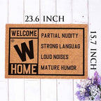 Funny Coir Doormats Home Movie Rating Welcome Front Porch Patio Decor Doormat For The Entrance Way Outside Personalized Rugs with Heavy-Duty Backing Non Slip Outdoor Mat Novelty Gift 23.6 x 15.7 inch - Image 5