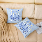 Erosebridal Hanukkah Decorations Throw Pillow Covers 24X24 Set of 2 for Couch Bed Sofa Decor, Happy Hanukkah Chanukah Festival Pillow Covers, Chanukah Party Decorative Cushion Cases - Image 2