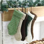 6 Pcs Cable Knit Christmas Stockings Large Christmas Stocking, Elegant - Image 4