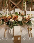 Ling's moment Brown Artificial Flower Garland Wedding Arch 6 FT - Image 3