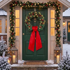 VitalCozy 12 Pcs Red Wreath Sash Cotton Blank Ribbon - Image 2