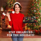 HOLDN’ STORAGE Christmas Ornament Storage Box with Dividers, Holds Up to 72 Ornaments (4 Inches), Large Organizer with 3 Stackable Trays - Green - Image 2