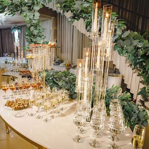10 Sets Artificial Greenery Garlands Bulk Total 55.8 Feet Silver Dollar Eucalyptus Garland with Fake Willow Vines for Baby Shower Rustic Wedding Arch Swag Table Runner Home Spring Decoration - Image 4