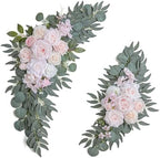 Olalaka Pink Wedding Arch Flowers Set of 2 for Wedding Welcome Signs, Artificial Wedding Flowers for Wedding Ceremony Outside(Pink & Ivory) by Love%C2%A0Every%C2%A0Bit%C2%A0of%C2%A0Life