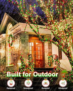 355FT 900 LED Red Green Christmas Lights, Extra Long Outdoor String Lights Waterproof, Timer & Memory, 8 Modes Dimmable Plug in Fairy Light for Outside Tree Patry Holiday Indoor Xmas Decorations - Image 4