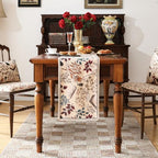 ISAENNE Designer Vintage Linen Table Runner,87"x12"-Xipeia - Image 4