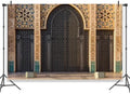 Leowefowa Moroccan Palace Door Photoshoot Backdrop 8x6.5ft Vinyl Middle Eastern Architecture Party Decorations Banner for Birthday Holiday Photography Portrait Photo Booth Props by Leowefowa