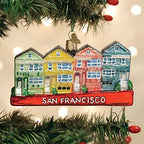 Old World Christmas San Francisco Painted Ladies Glass Blown Ornament for Christmas Tree, Handcrafted Holiday Decoration, Landmark Collection - Image 5