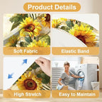 Sunflower Chair Covers Set of 6,Stretchable Kitchen Dining Room Chair Covers Decorations Removable Washable Dining Chair Slipcovers Chair Protectors for Dining Room & Kitchen - Image 5