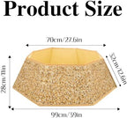 XmasExp Christmas Tree Collar, 39 inch Sequin Tree Skirt Stand Base Cover for Home Decor (Champagne, X-Large) - Image 2